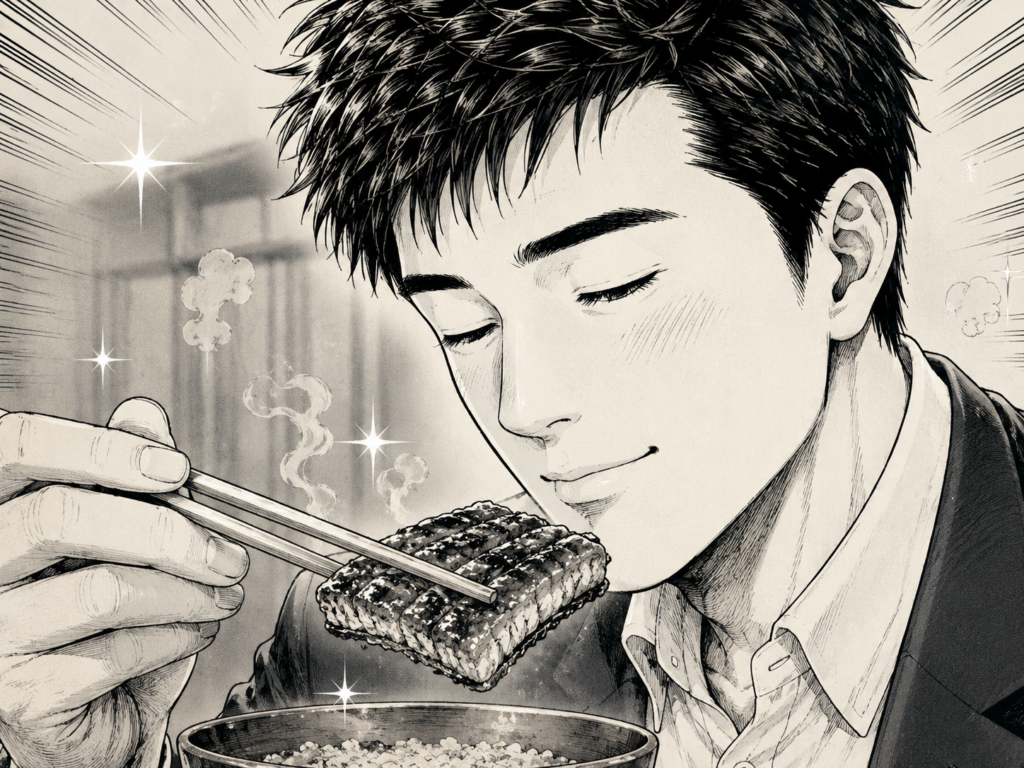 ทาคุมิกินฮิตสึมาบุชิคำแรก หลับตาสัมผัสไอร้อน