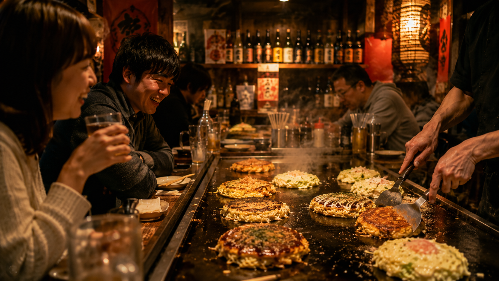 ร้านโอโคโนมิยากิที่โอซาก้า