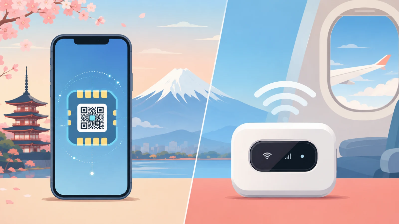 eSIM vs Pocket WiFi ญี่ปุ่น 2026 เลือกอะไรดี? เทียบชัด 10 ข้อ + ค่าใช้จ่ายจริง 3 สถานการณ์